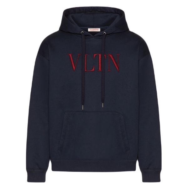 Logo Valentino Sweatshirt Herren NEW VALENTINO MEN'S BLACK COTTON