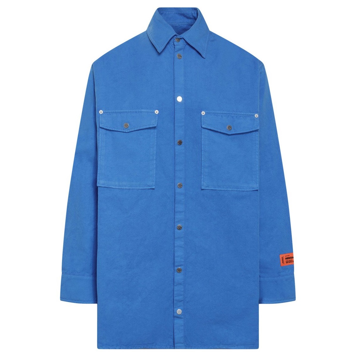 heron preston longsleeve pockets shirt blauw1