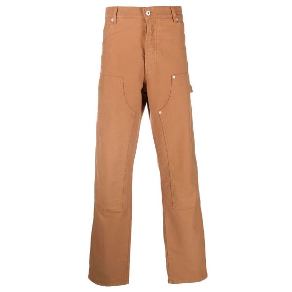 heron preston canvas carpenter pants tobacco bruin