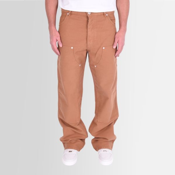 heron preston canvas carpenter pants tobacco bruin