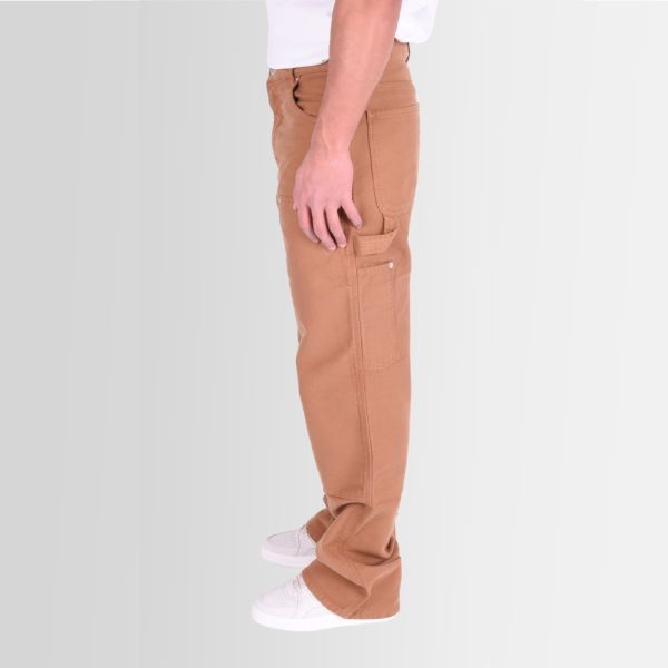 heron preston canvas carpenter pants tobacco bruin