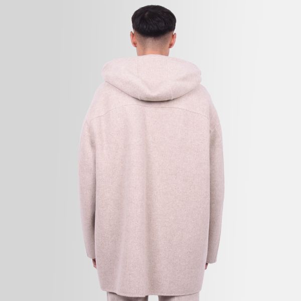 Off-White Tag Double Wool Over Zip Vest Beige