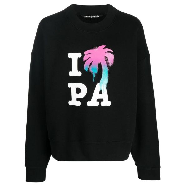 Palm Angels I Love PA Pullover Schwarz | Mezaldy