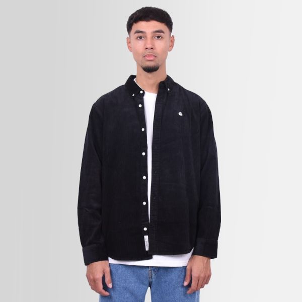 Carhartt Madison Cord Overshirt Zwart