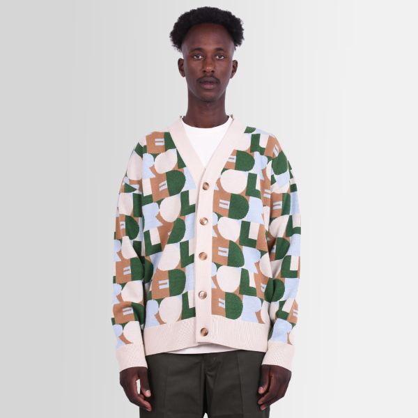 Drôle De Monsieur Drôle Cardigan Beige/Groen