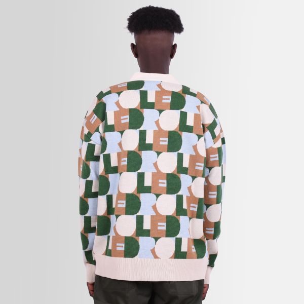 Drôle De Monsieur Drôle Cardigan Beige/Groen