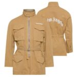 Palm Angels GD Curved Logo Field Jas Beige