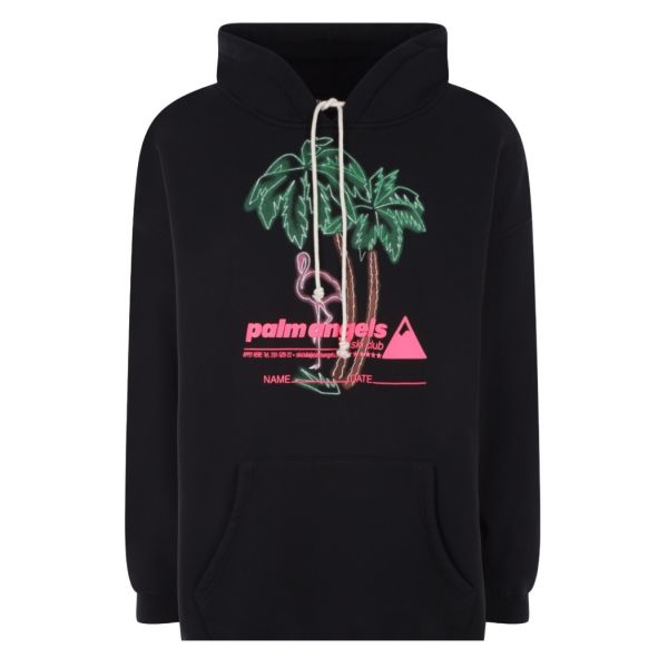 Palm Angels Ski Club Long Hoodie Zwart