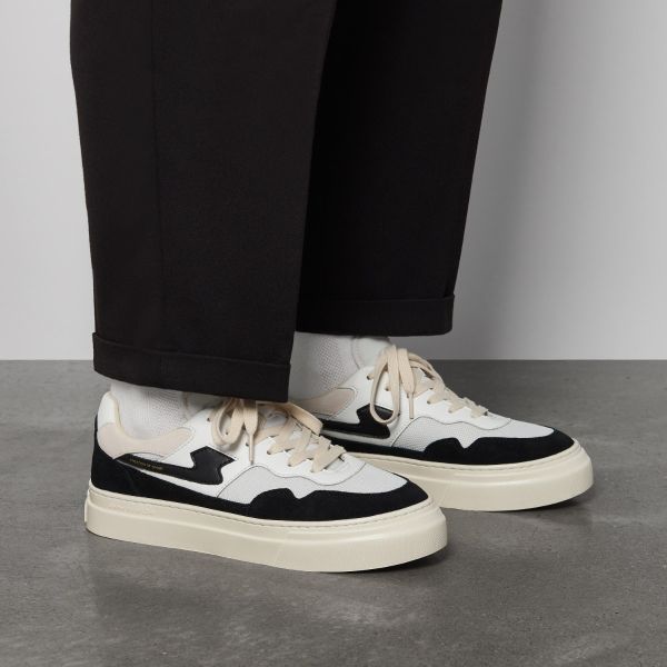 Stepney Workers Club Pearl S-Strike Sneaker Wit/Zwart