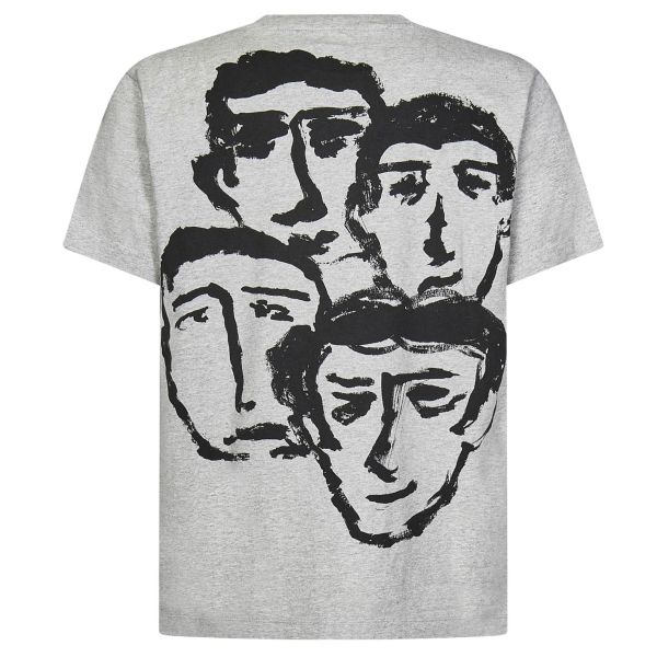 Off-White Faces Slim T-shirt Grijs