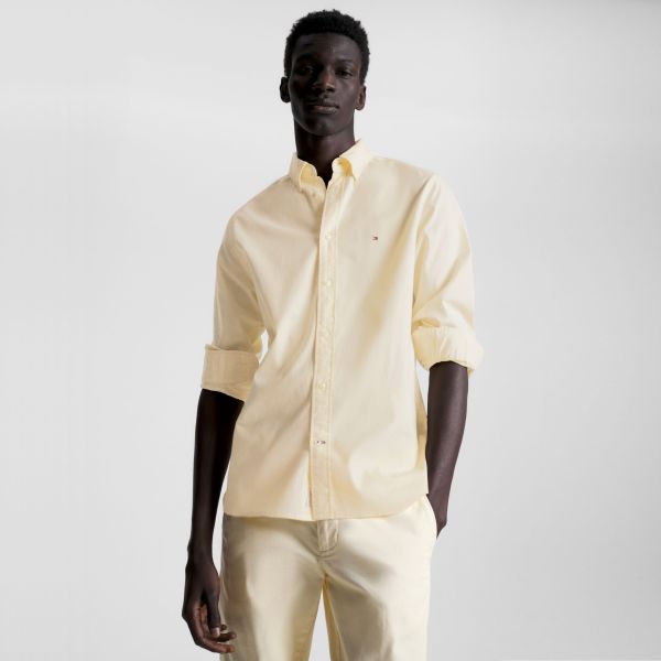 Tommy Hilfiger 1985 Flex Oxford Overhemd Licht Geel