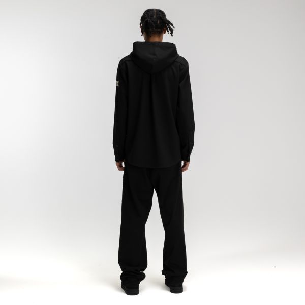 Flâneur Atelier Hooded Overshirt Zwart