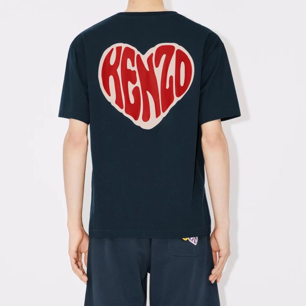 Kenzo Hearts Oversized T-shirt Navy