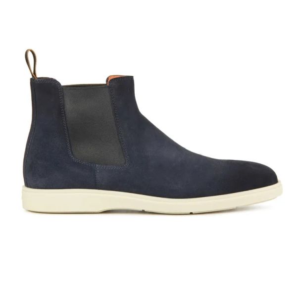 Santoni Detroit Chelsea Boot Navy