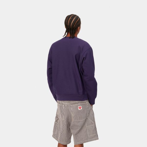 Carhartt American Script Sweater Paars