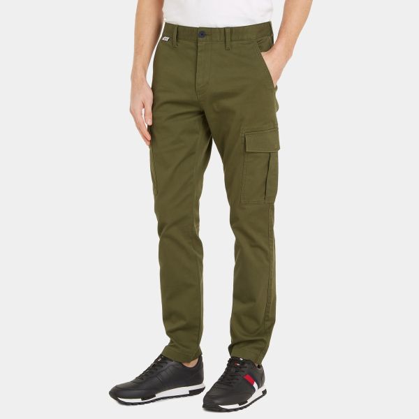 Tommy Jeans Austin Cargo Broek Donker Groen