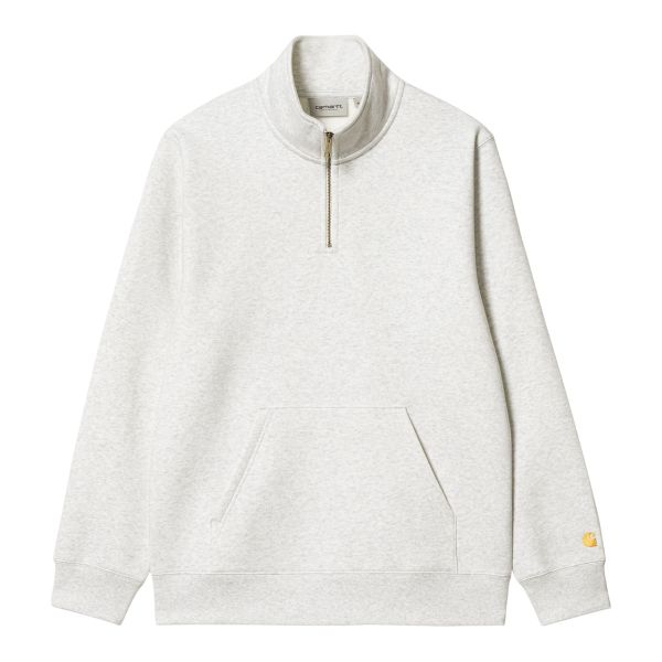 Carhartt Chase Neck Zip Sweater Licht Grijs