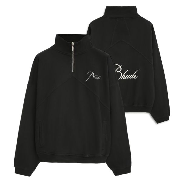 Rhude Quarter Zip Sweater Zwart