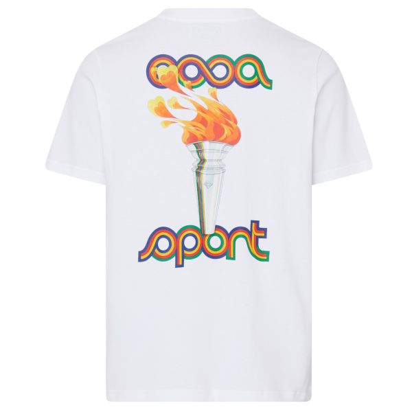 Casablanca La Flamme Du Sport T-shirt Wit