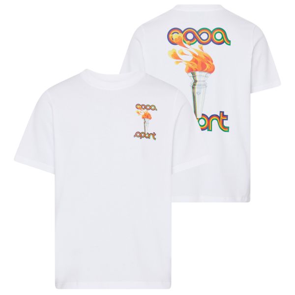 Casablanca La Flamme Du Sport T-shirt Wit