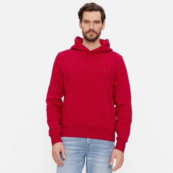 Tommy Hilfiger Flag Logo Hoodie Rood