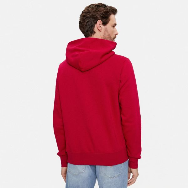Tommy Hilfiger Flag Logo Hoodie Rood
