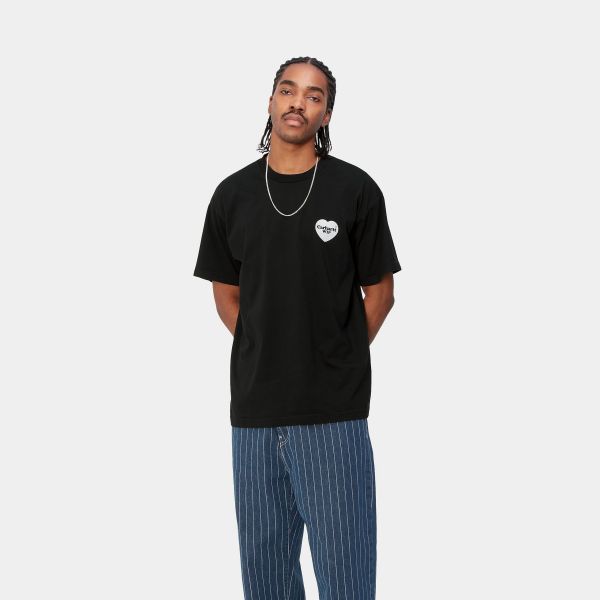 Carhartt Heart Bandana T-shirt Zwart