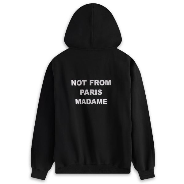 Drôle De Monsieur Slogan Kapuzenpullover Schwarz | Mezaldy DE