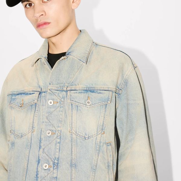 Kenzo Drawn Varsity Denim Trucker Jacke Blau | Mezaldy DE