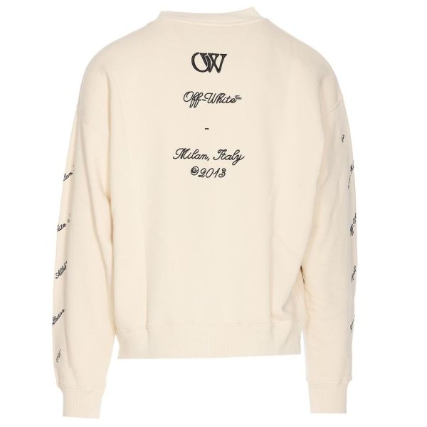 【送料&関税込】Off-White 23 Logo Skate Crewneck Sweatshirt Off-White 23 Logo Skate Cotton Sweatshirt | Black | FARFETCH