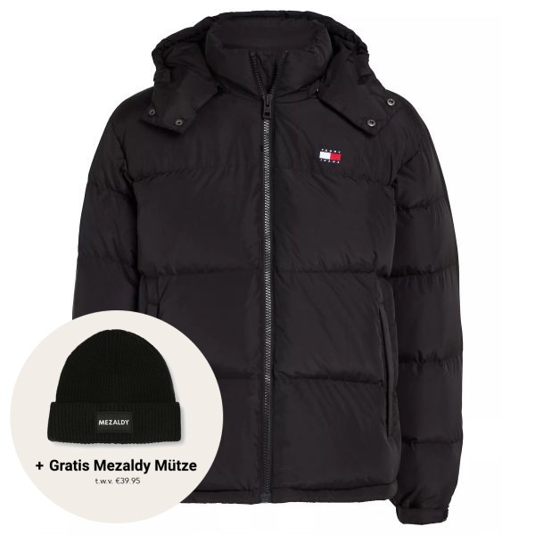 tommy jeans alaska puffer 1 zwart