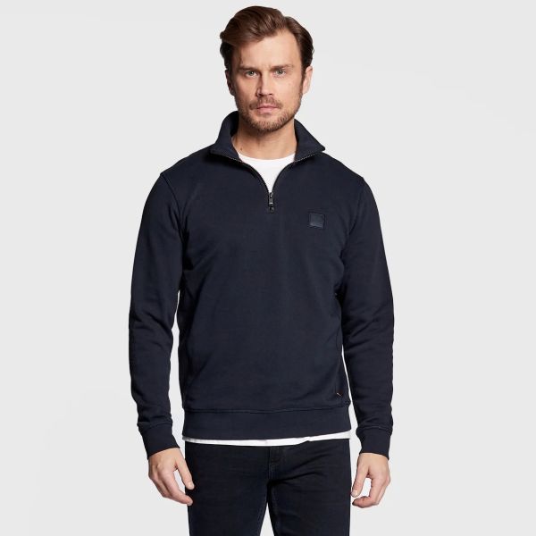 Boss Zetrust Half Zip Pullover Marine Mezaldy DE