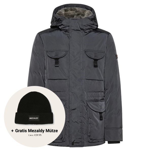 peuterey aiptek fur parka antraciet