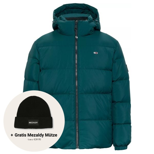 tommy jeans essential down puffer donker blauw