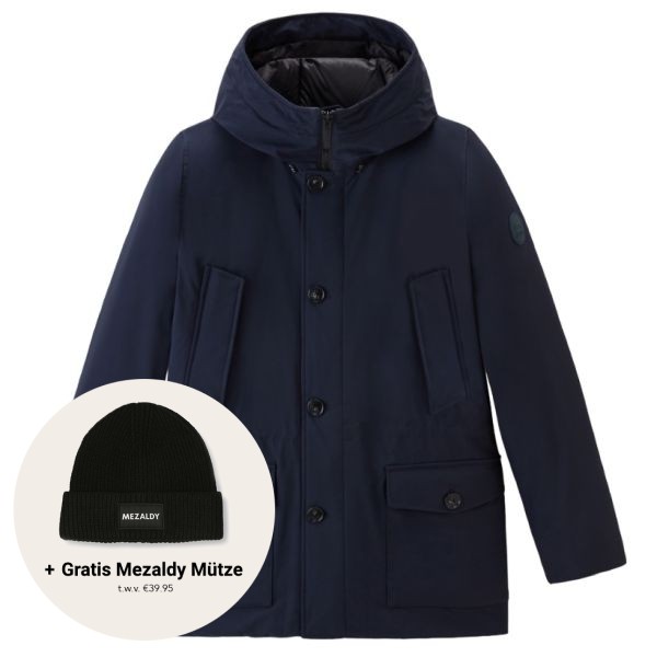 woolrich arctic stretch down parka navy