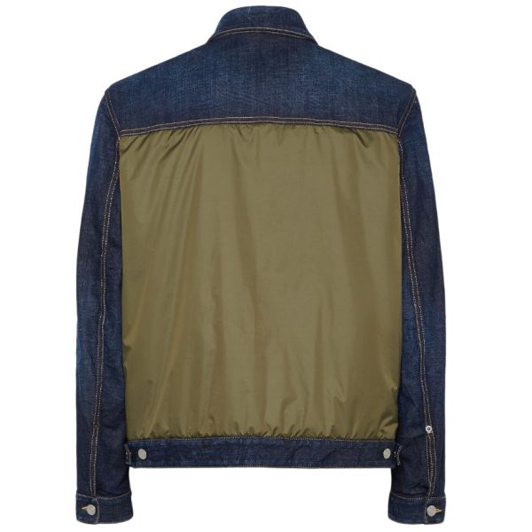 Dsquared2 Puffer Denim Jacke Dunkelblau/Grün – Bild 5