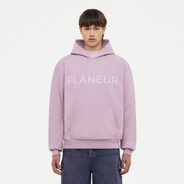 flaneur tonal logo hoodie roze 3