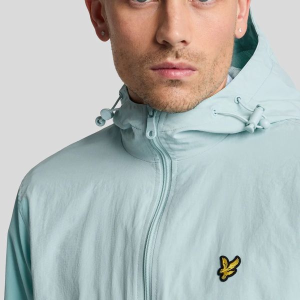 Lyle & Scott Zip Through Hooded Jacke Hellblau – Bild 4