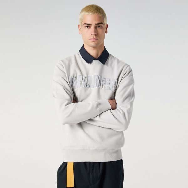 スウェット・トレーナー PARAJUMPERS LOGO JOSIAH SWEATSHIRT Parajumpers Josiah Pullover Grau | Mezaldy
