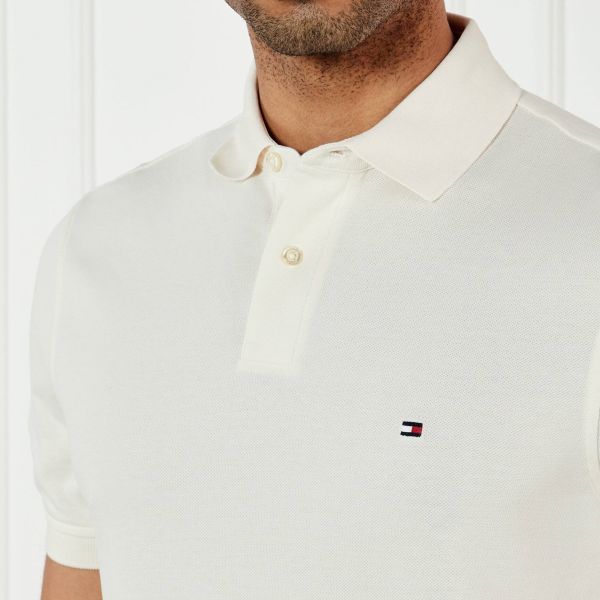 Tommy Hilfiger Regular Polo Offwhite – Bild 4