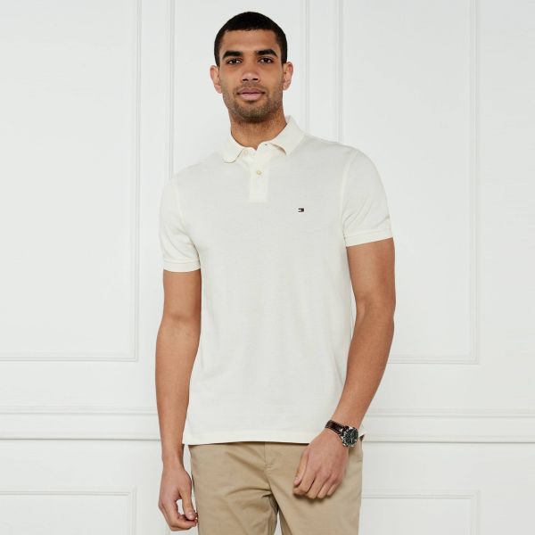 Tommy Hilfiger Regular Polo Offwhite – Bild 2