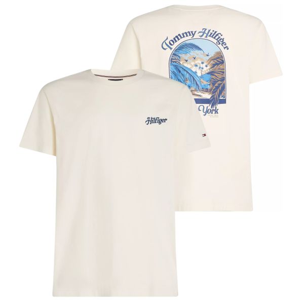 Tommy Hilfiger Summer Foto T-shirt Offwhite Mezaldy DE