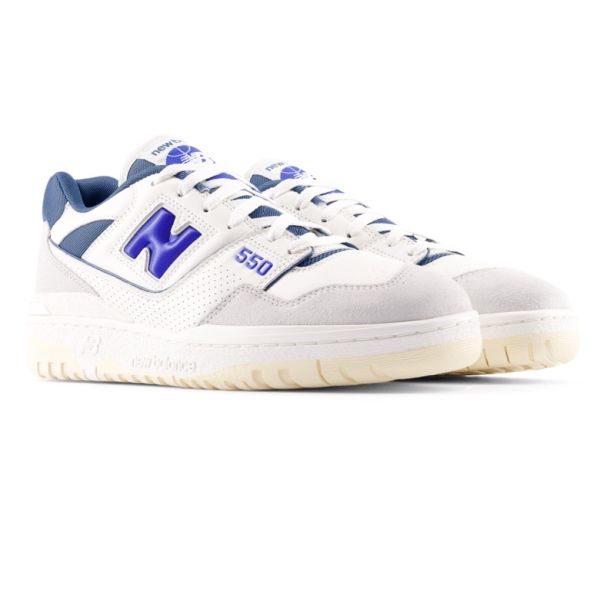 New Balance 550 Sneaker Offwhite/Blau – Bild 2