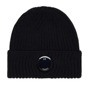 CP Company Ribbed Mütze Schwarz