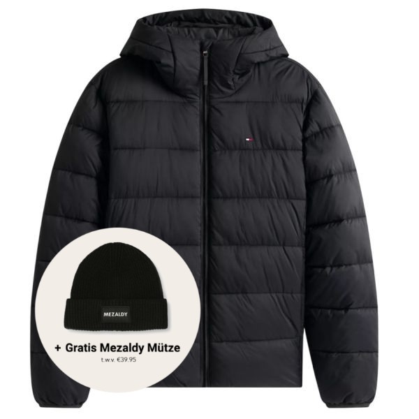 Tommy Hilfiger Mid Weight Puffer Schwarz
