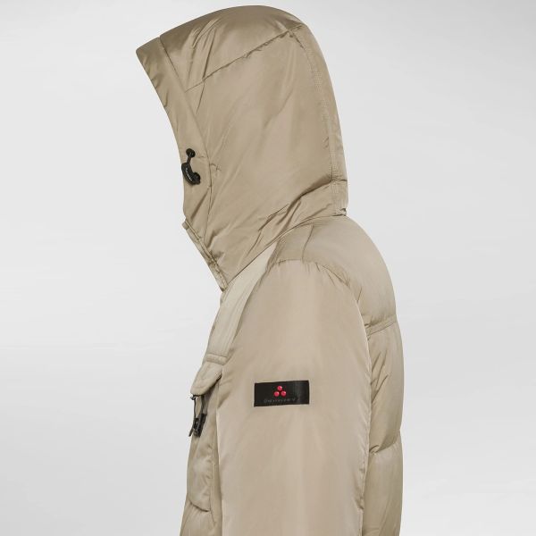 Peuterey Aiptek Pelz Parka Beige Mezaldy DE