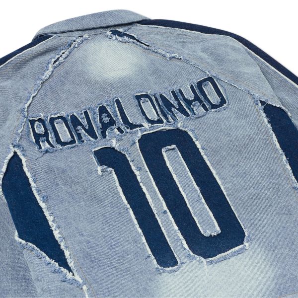 KidSuper Studios X Ronaldinho Denim Jacke Blau – Bild 4