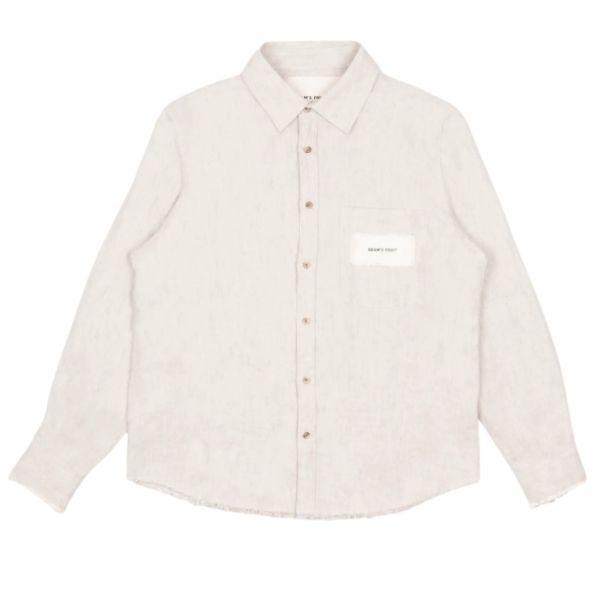 Bram's Fruit Distressed Leinenhemd Beige