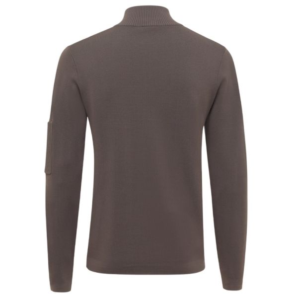 Genti Schildkröte Zip Pullover Braun – Bild 2