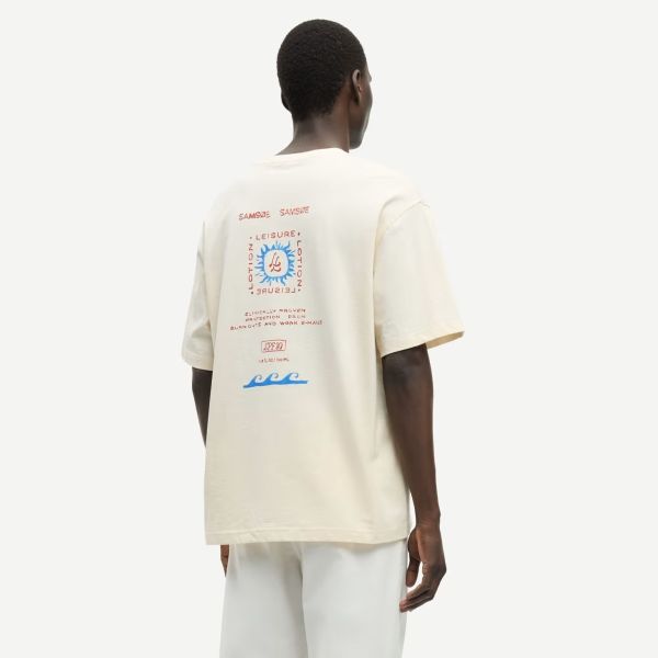 samsoe samsoe sagergei t-shirt beige 4